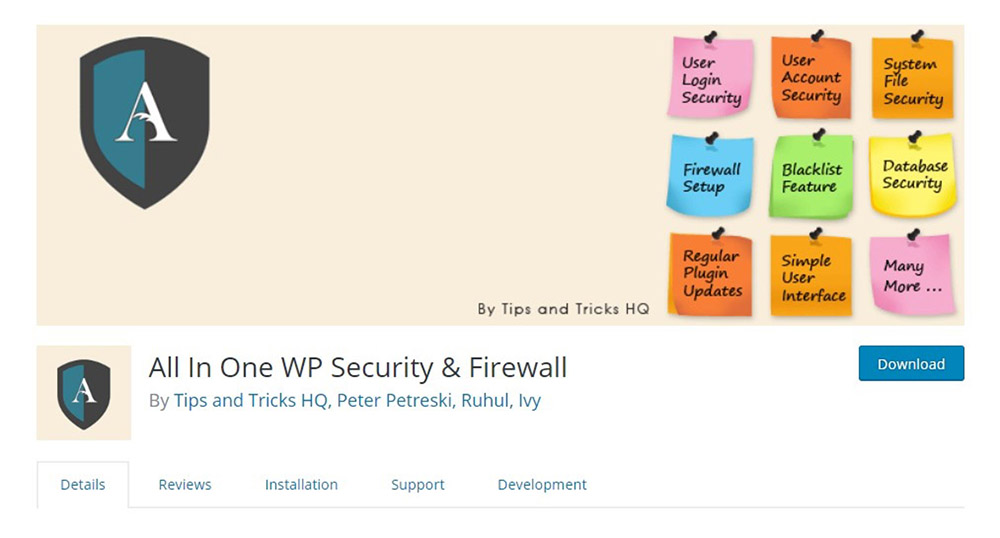 افزونه امنیتی All In One WP Security &amp; Firewall