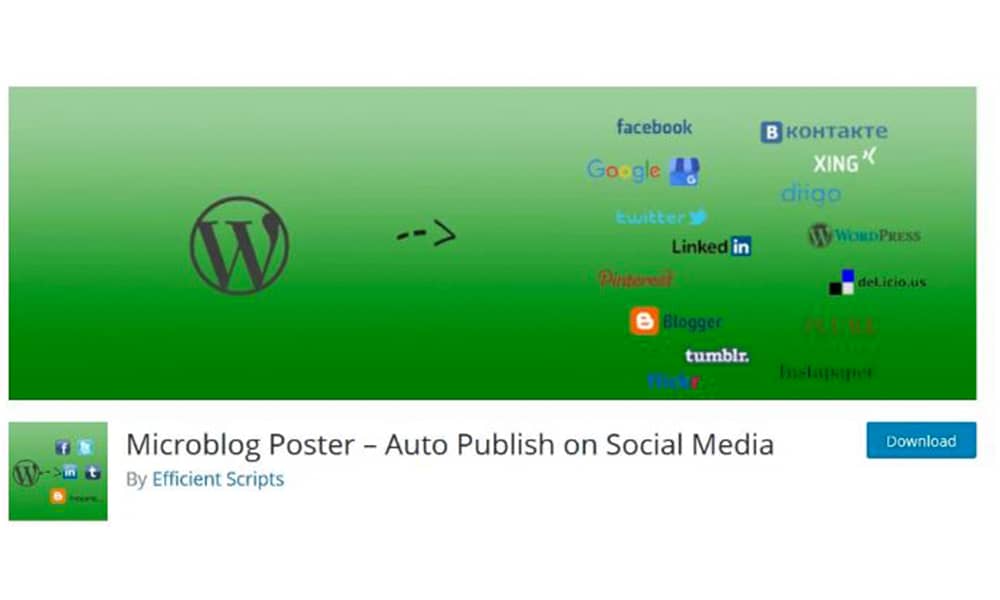 انتشار اتوماتیک مطالب سایت با افزونه Microblog Poster- Auto Publish On Social Media