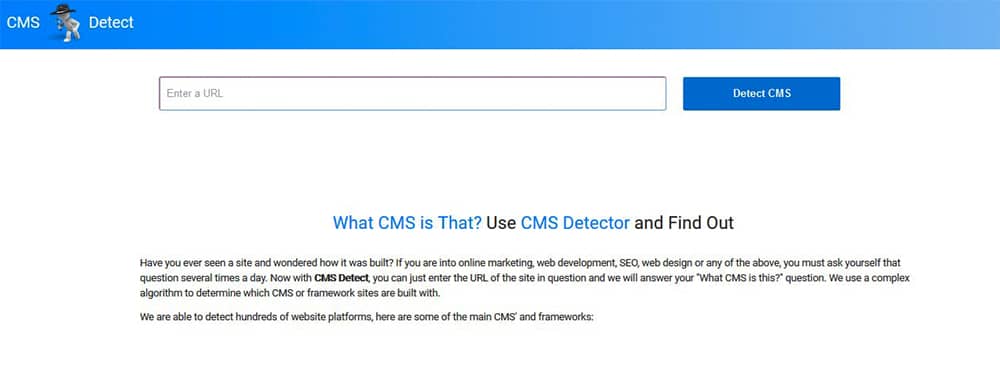 سایت CMS Detector