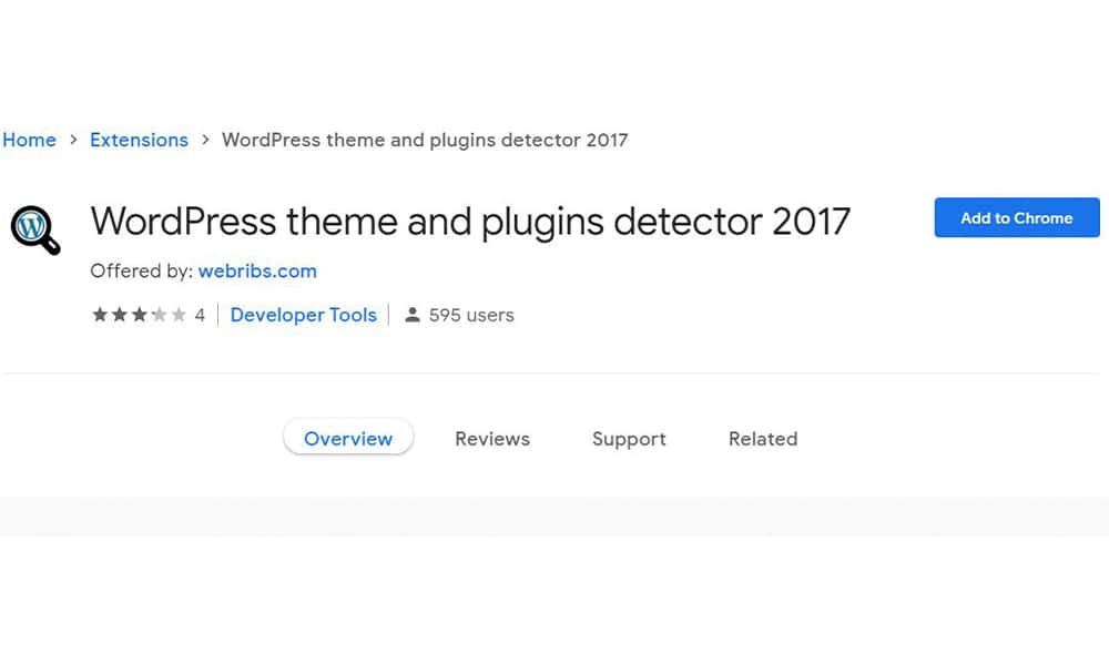 اکستنشن WordPress theme and plugins detector 2017